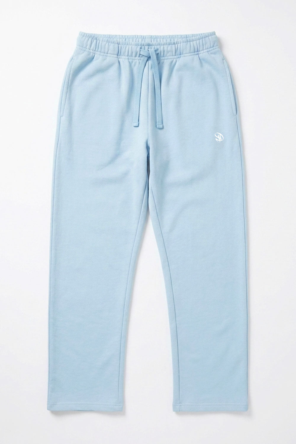 DEZHA DH JOGGER in Blaugrau - 350 GSM Baumwollhose im Regular Fit mit leicht zulaufendem Bein und gesticktem DH Logo.