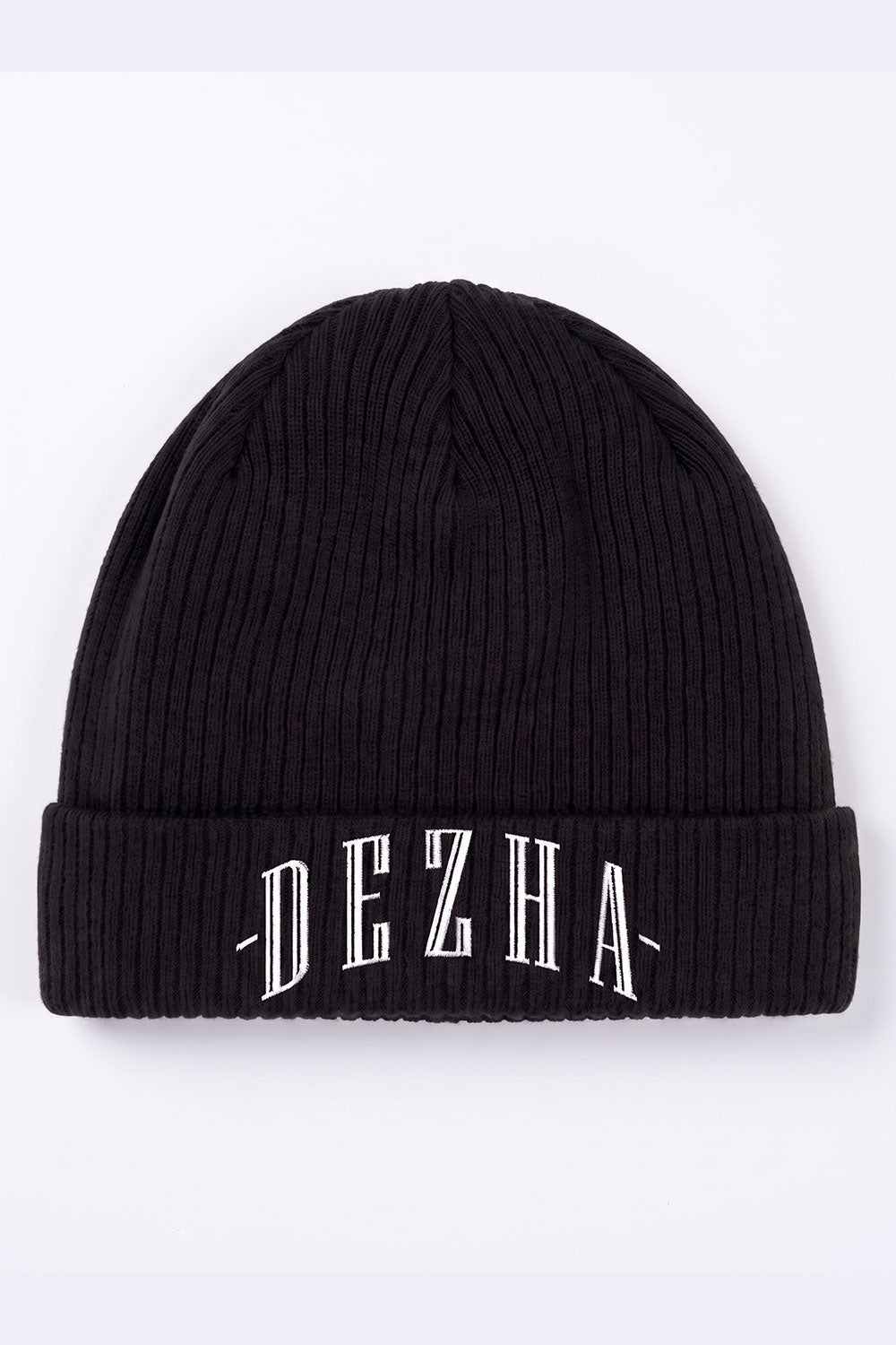 DEZHA BEANIE aus 100 % Baumwolle mit doppellagigem Strick, leichtem Gewebe und klassischem Umschlagdesign.