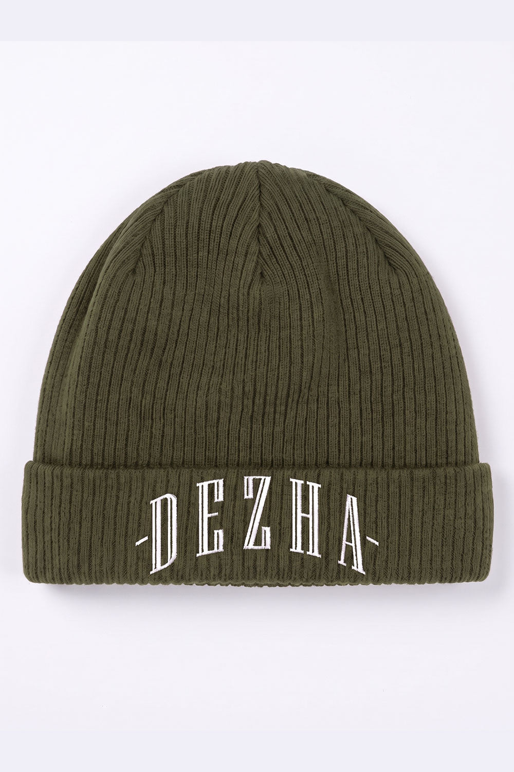 DEZHA BEANIE aus 100 % Baumwolle mit doppellagigem Strick, leichtem Gewebe und klassischem Umschlagdesign.