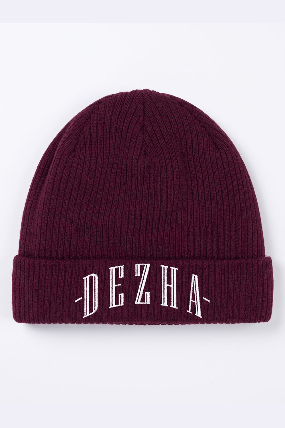 DEZHA BEANIE aus 100 % Baumwolle mit doppellagigem Strick, leichtem Gewebe und klassischem Umschlagdesign.