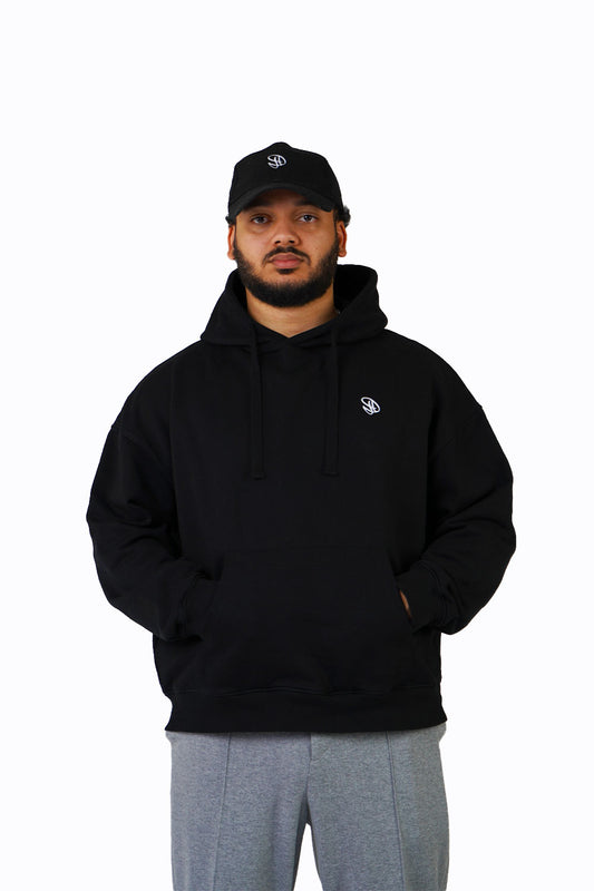 DEZHA DH Hoodie aus 350 GSM Baumwolle mit gesticktem DH Logo, Oversized Fit und hochwertigem Heavyweight Streetwear-Look.