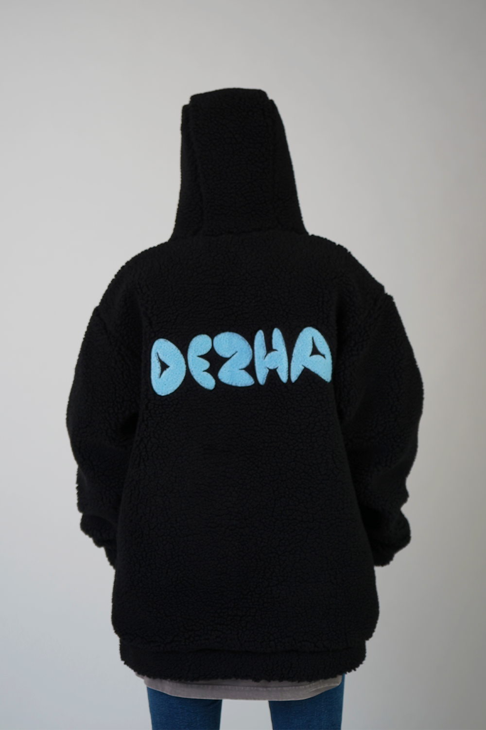 jacke, streetwear, fashion, black, fleece, fit, oversize, font, light blue, trending, ninja, winter