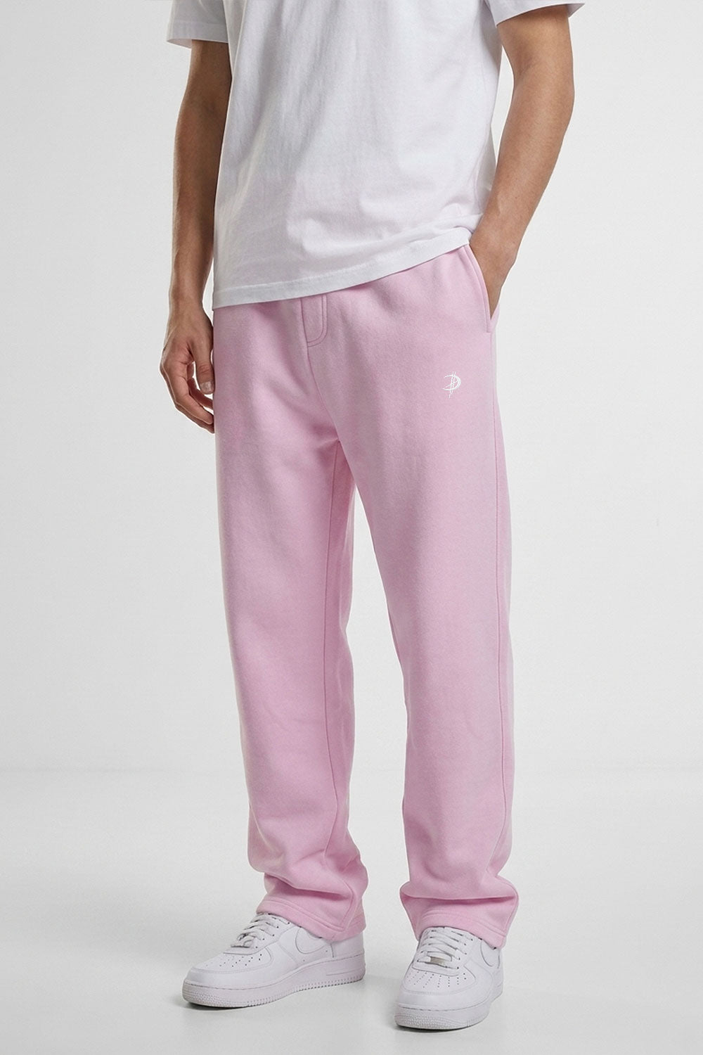 DEZHA DH LUNOX STREET PANTS in Pink -  Premium Loose Fit Jogger mit gesticktem DH Lunox Logo und 330 GSM.